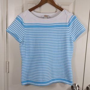Talbot's Petites Striped Sweater Size M